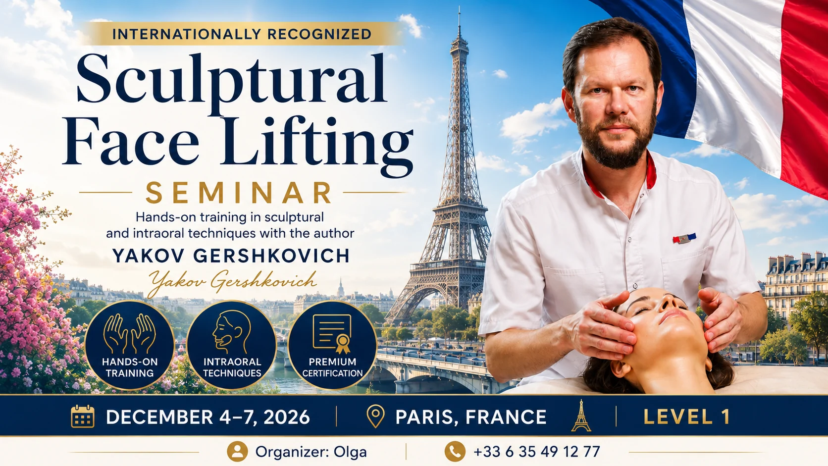 Sculptural Face Lifting Seminar with Yakov Gershkovich — Paris, 4–7 December 2026